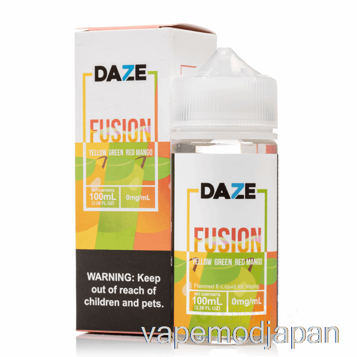 VAPE MOD イエロー グリーン レッド マンゴー - 7 デイズ フュージョン - 100ml 3mg